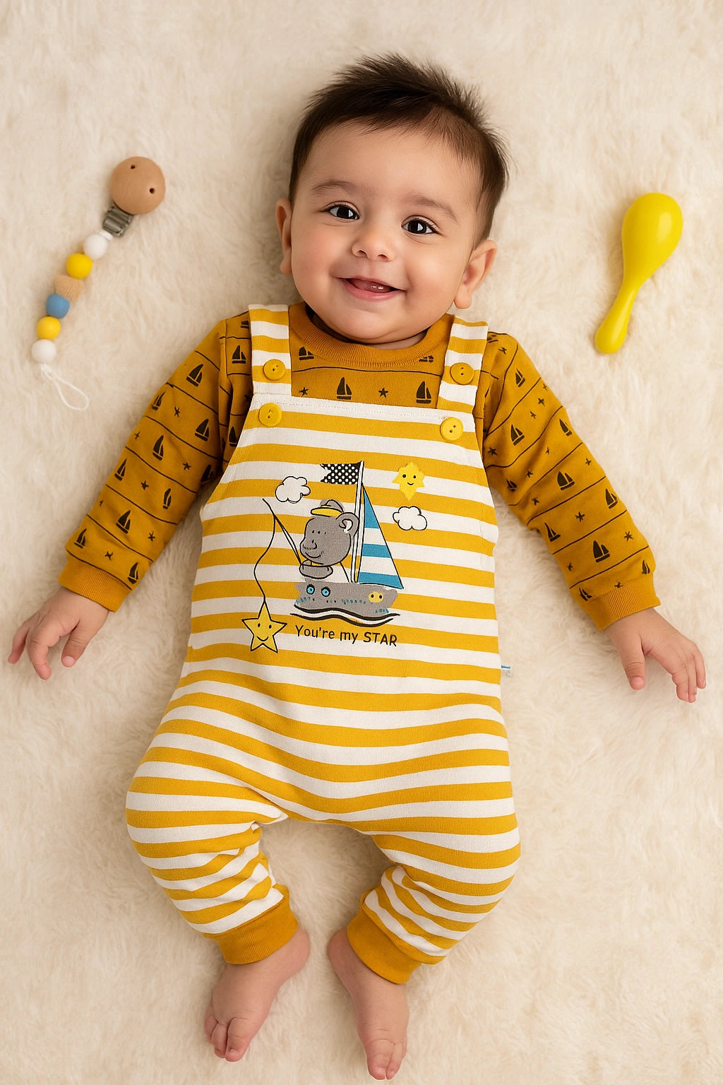 STAR Romper MT 0-3M - WINTER FLEECE