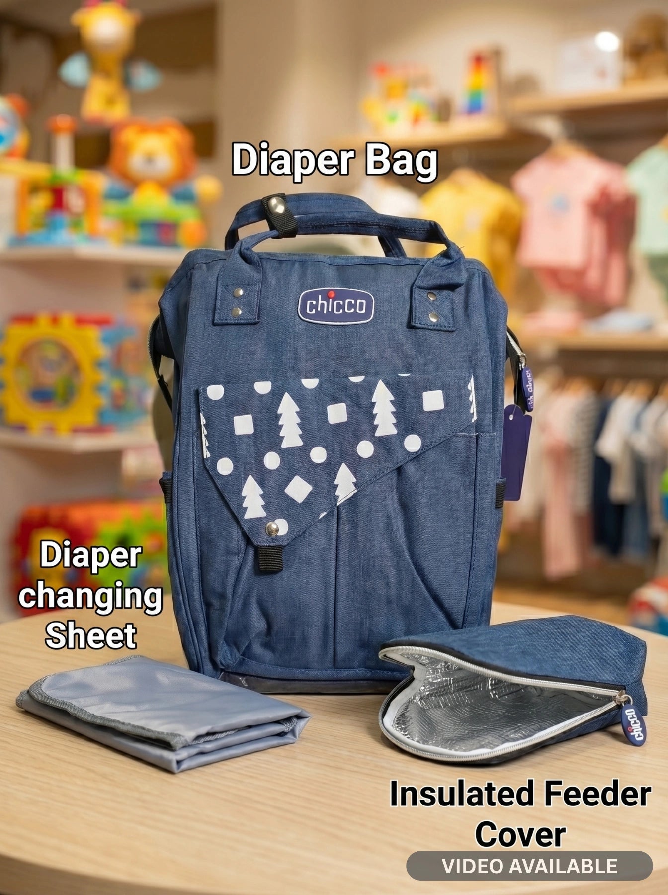 IMPORTED CHICCO Multi-Functional Diaper Bag