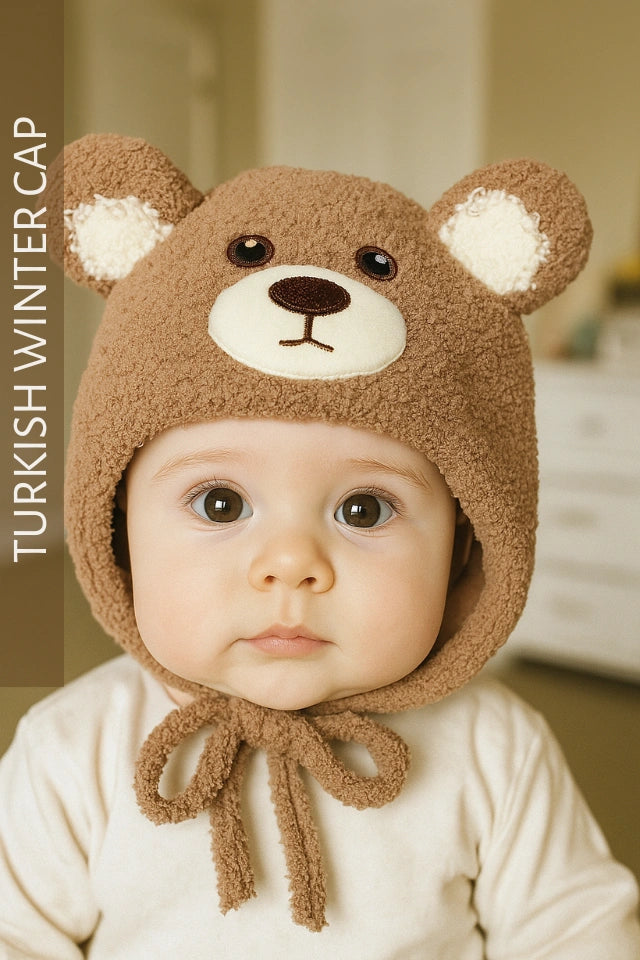 Winter Bear Cap 3-9M Brown - Winter Comforter
