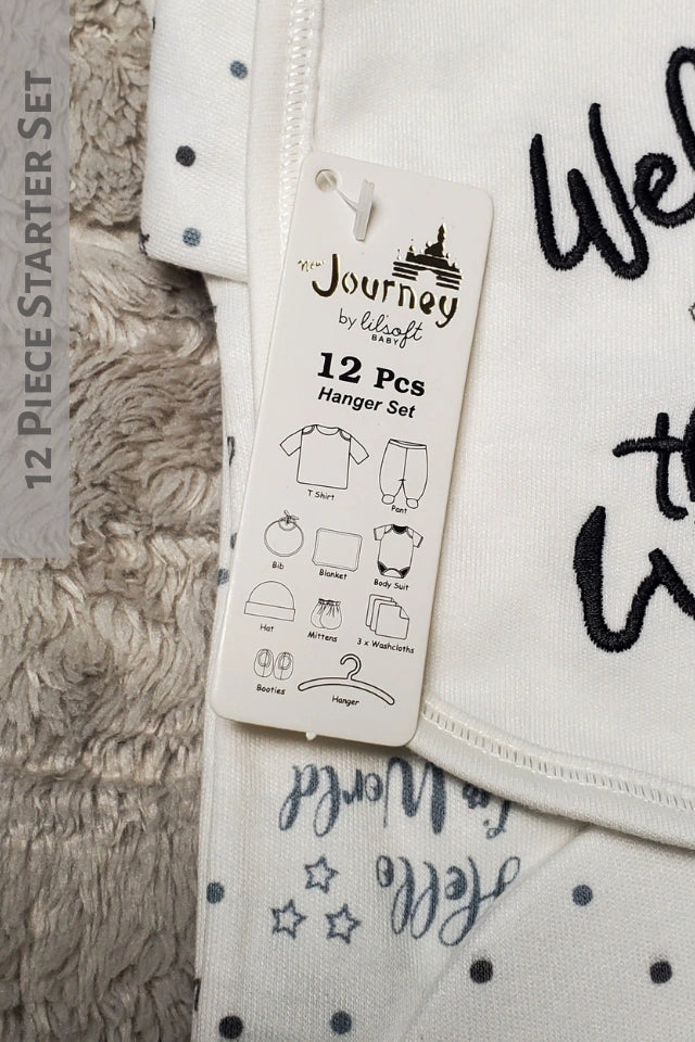 Welcome to the World GRAY | 12 Piece Starter Gift Set