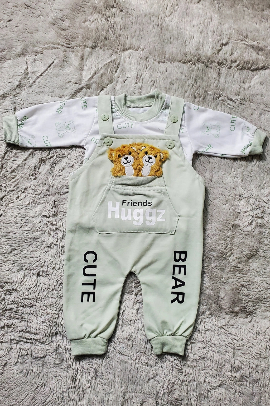 Huggz Romper Green - SUMMER FABRIC