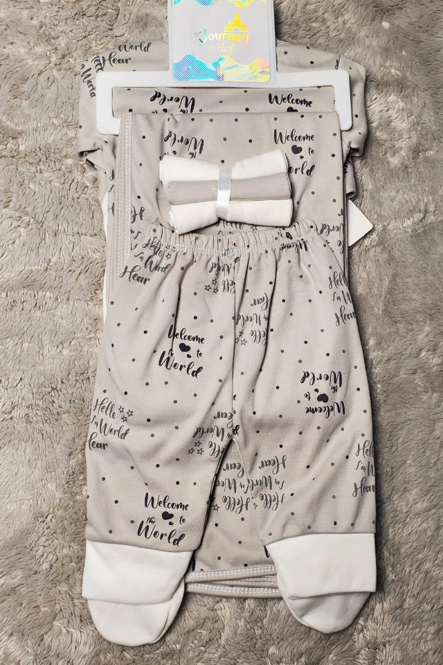 Welcome to the World GRAY | 12 Piece Starter Gift Set