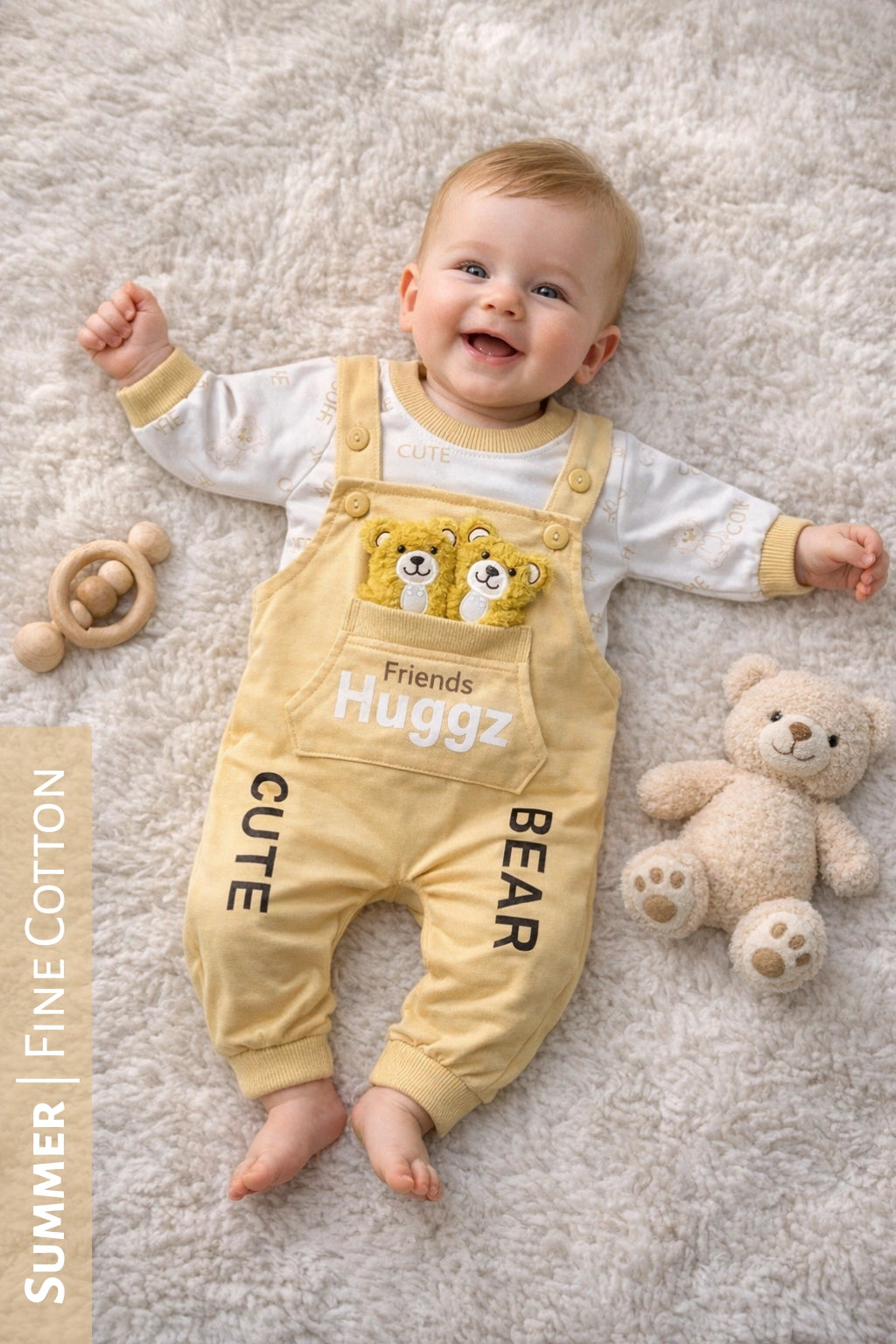 Huggz Romper Honey - SUMMER FABRIC