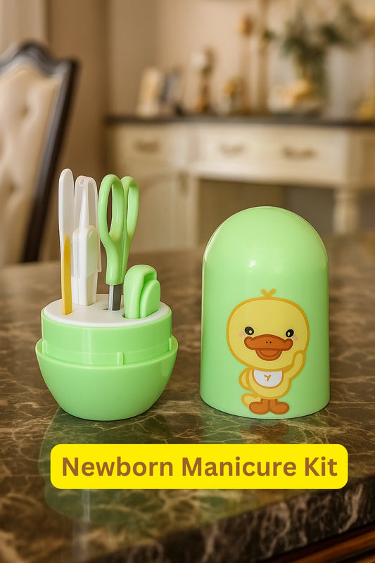 Newborn Baby Manicure Kit (Green) – 4-in-1 Grooming Set