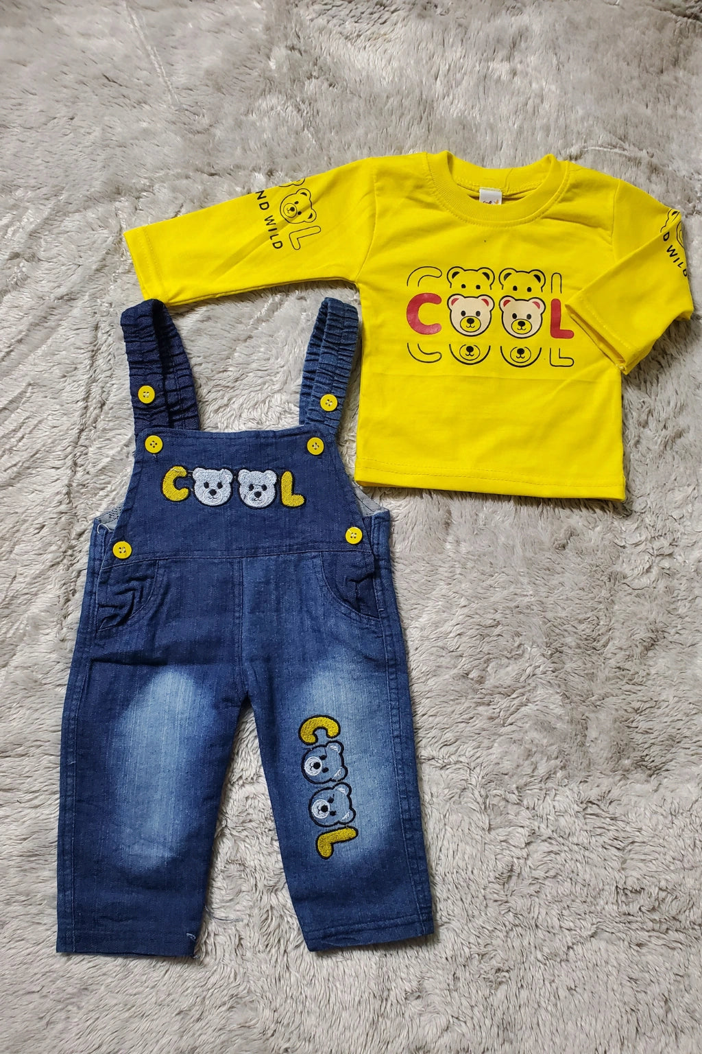 Cool  Denim Romper Yellow - SUMMER FABRIC