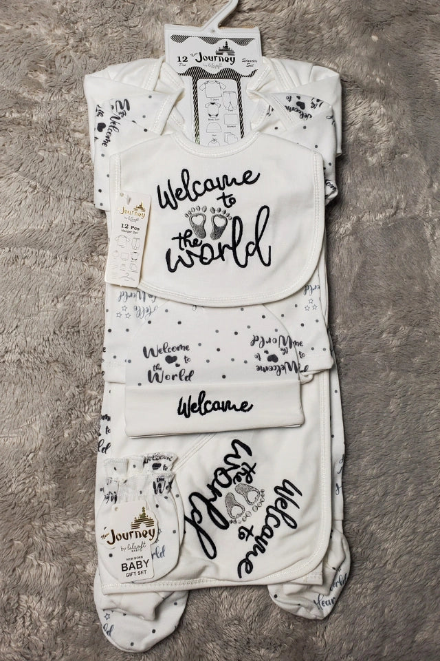 Welcome to the World BLACK | 12 Piece Starter Gift Set