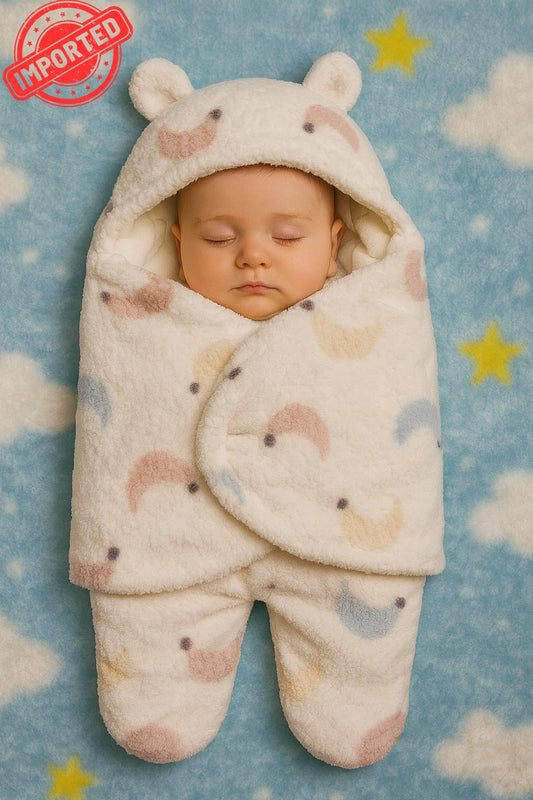 Imported Winter Swaddle Color Moon 0-9M Baby
