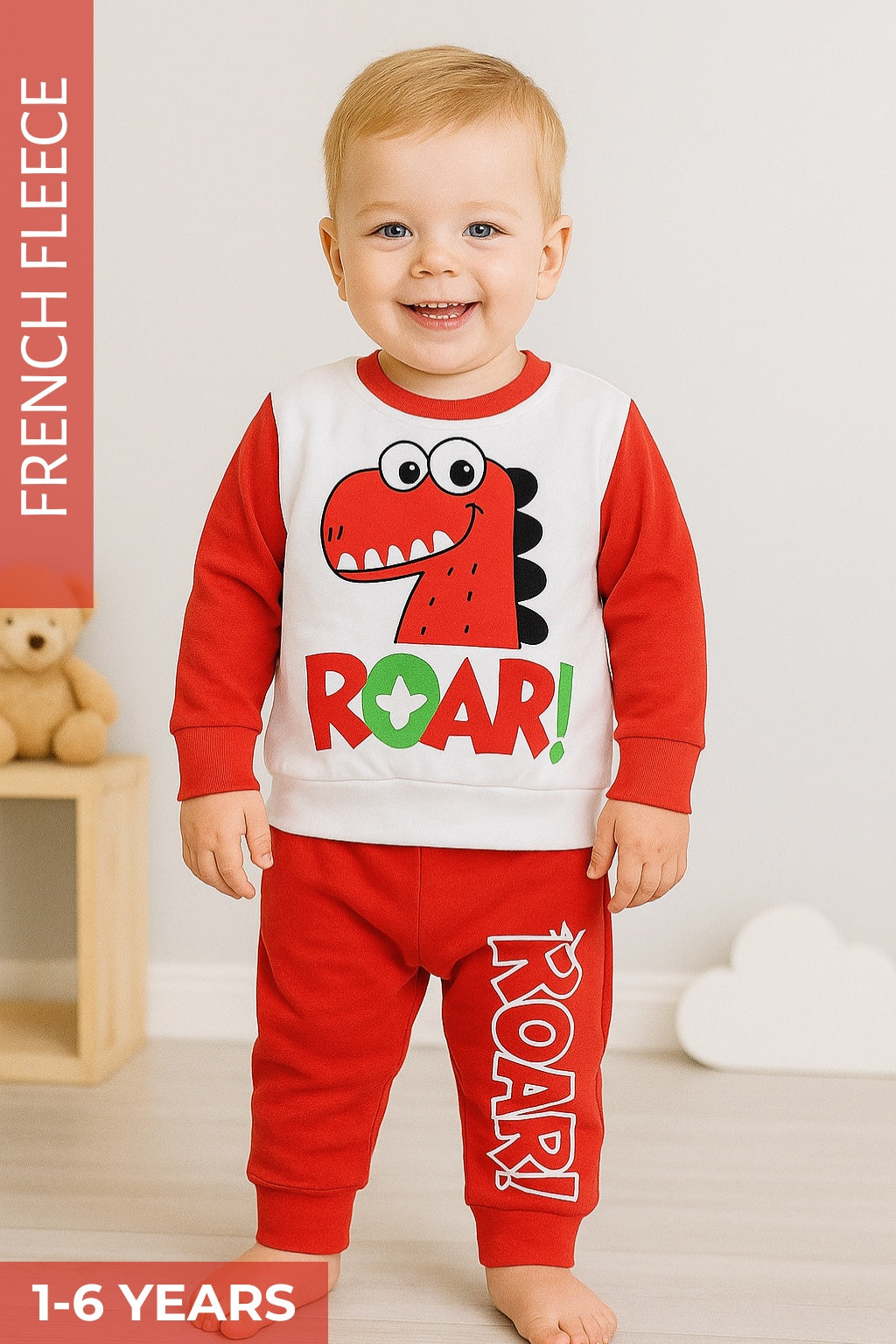 Dino Roar Coord Set - French Fleece