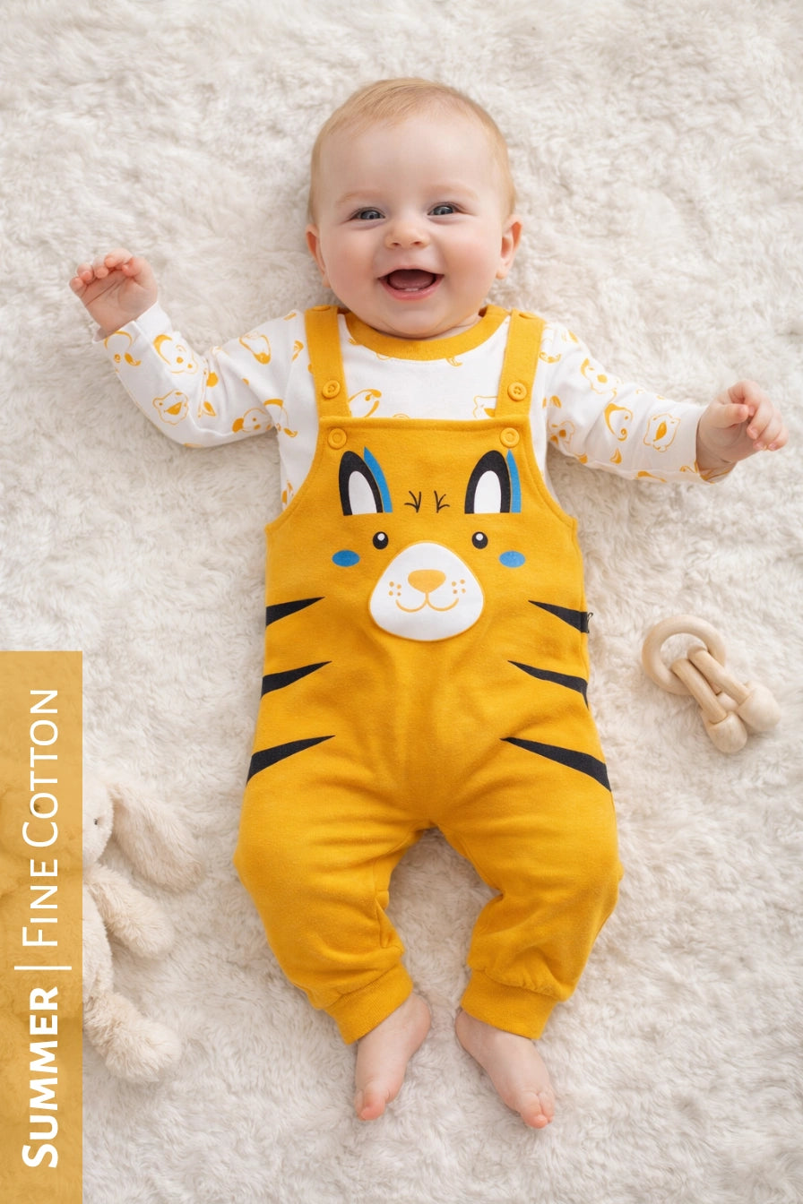 Eary Cat Romper Yellow - SUMMER FABRIC