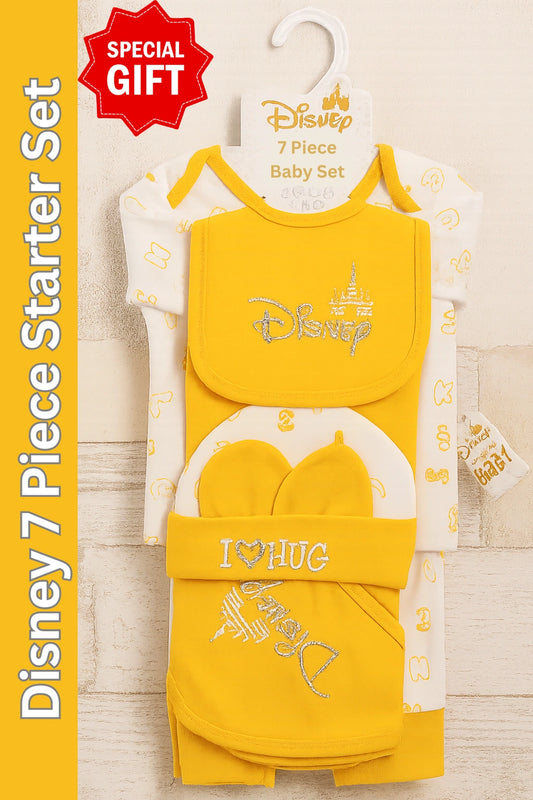 Disney Gift Set 0-3M Orange 7 Piece Set - Summer Fabric