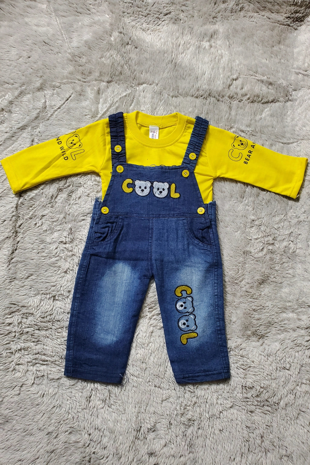 Cool  Denim Romper Yellow - SUMMER FABRIC
