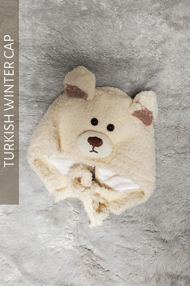 Winter Bear Cap 3-9M Cream - Winter Comforter