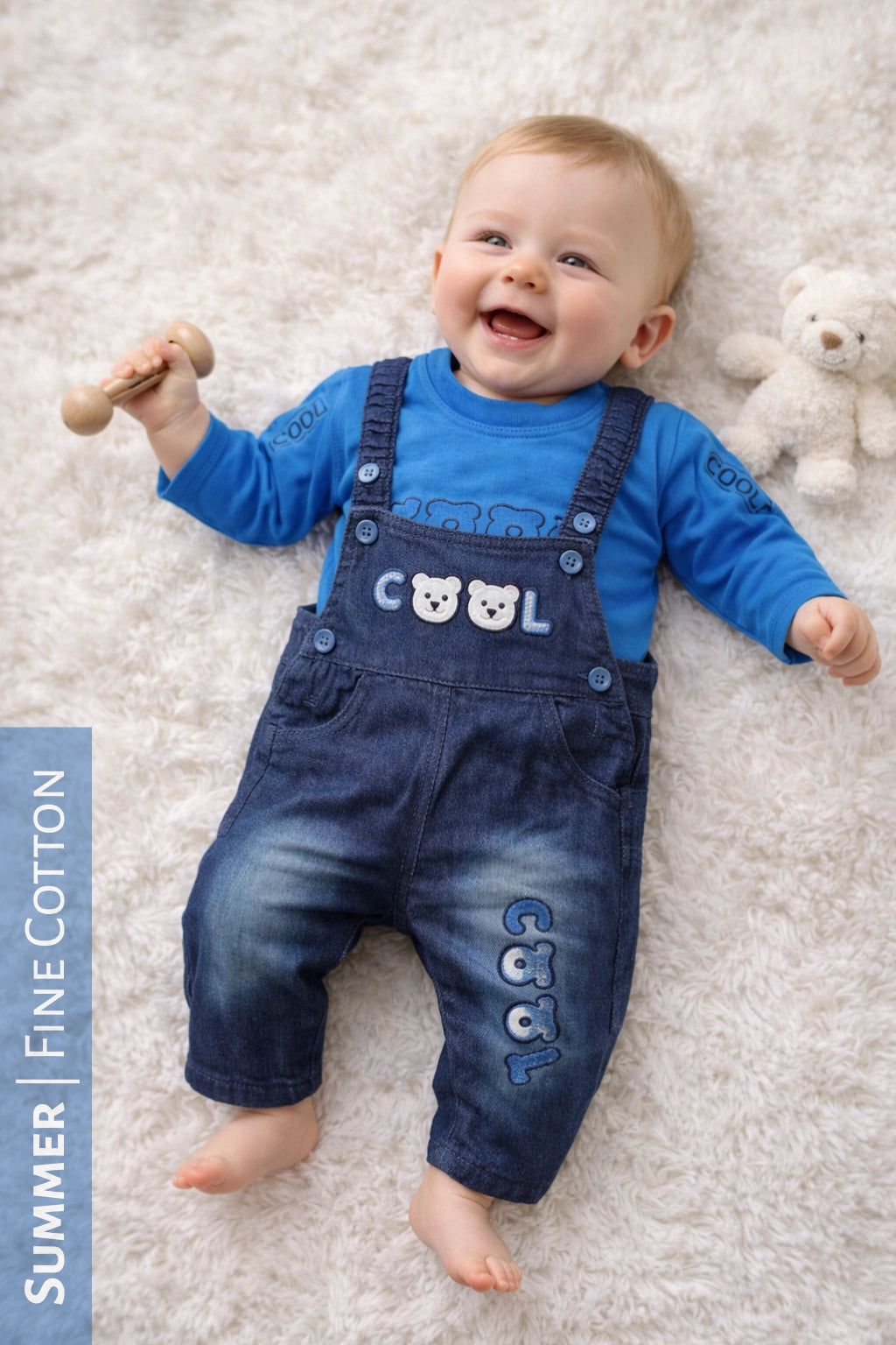 Cool  Denim Romper Blue - SUMMER FABRIC