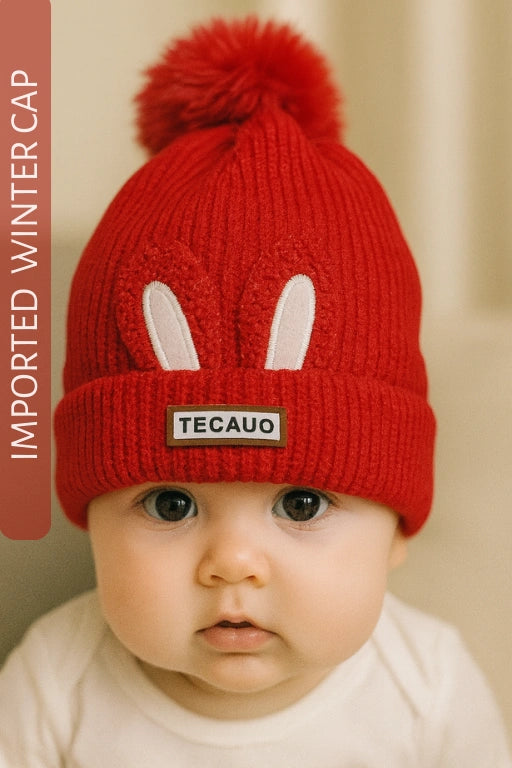 Winter TECAUA BUNNY RED Cap 3-9M