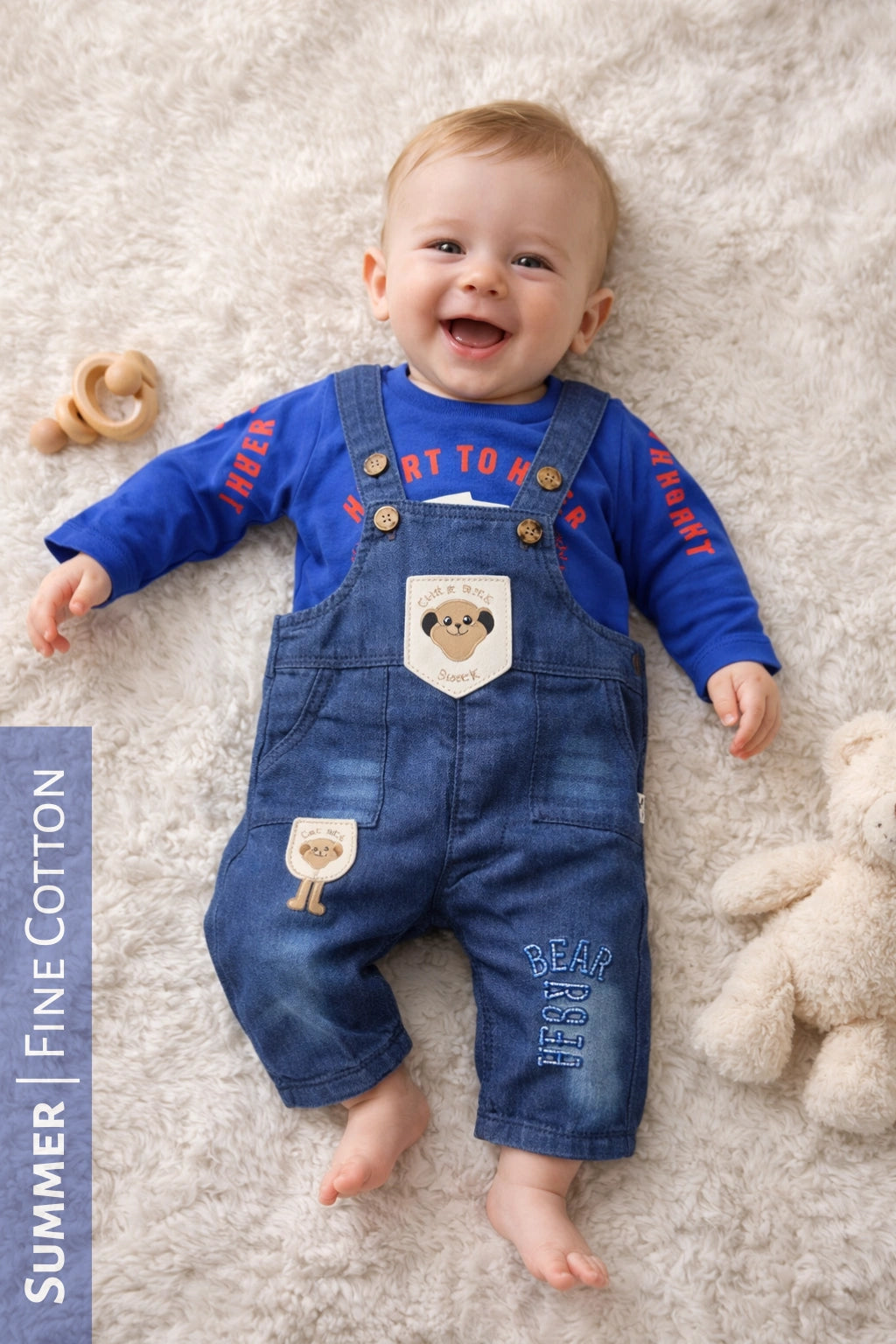 Lets Go Denim Romper Blue - SUMMER FABRIC