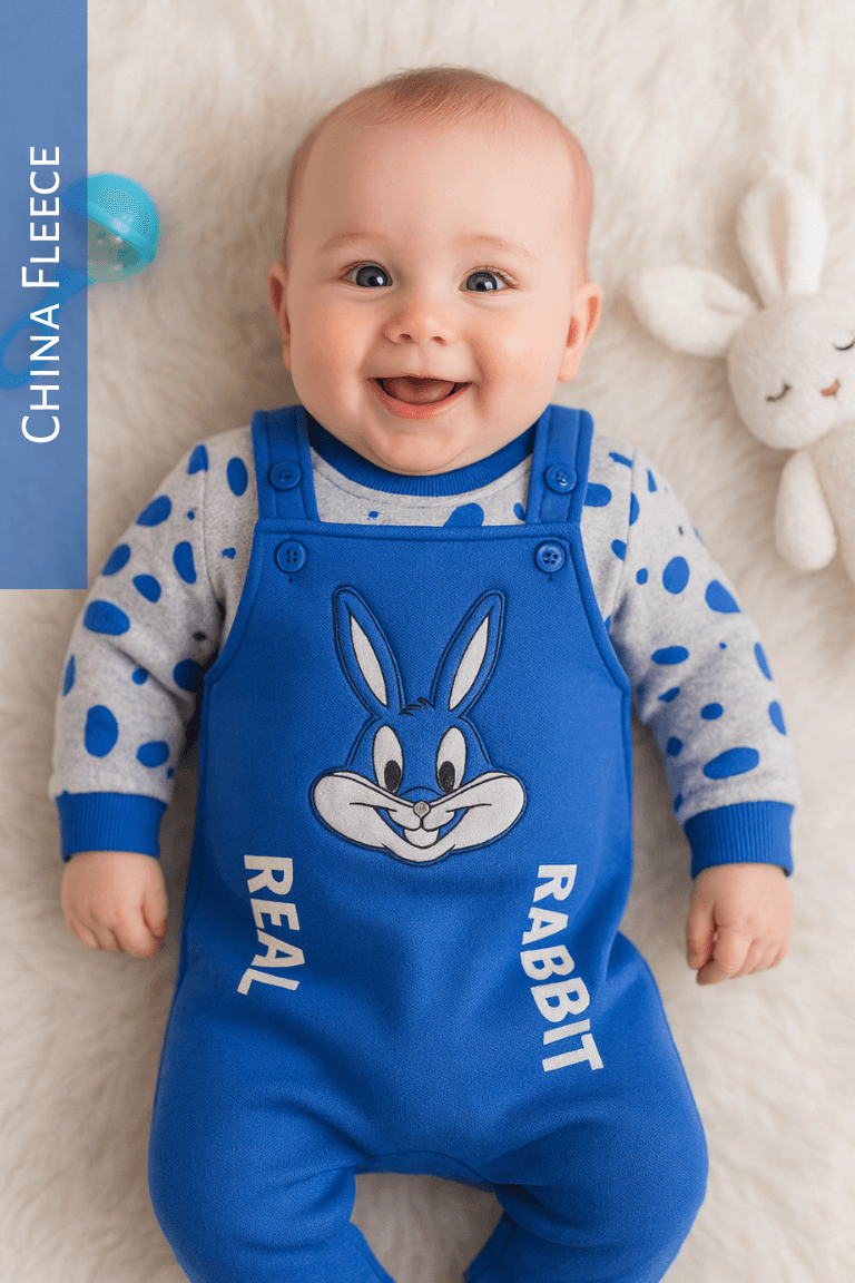 Bunny Blue Romper - China Fleece