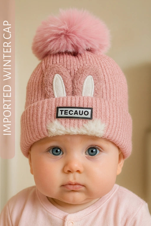 Winter TECAUA BUNNY PINK Cap 3-9M