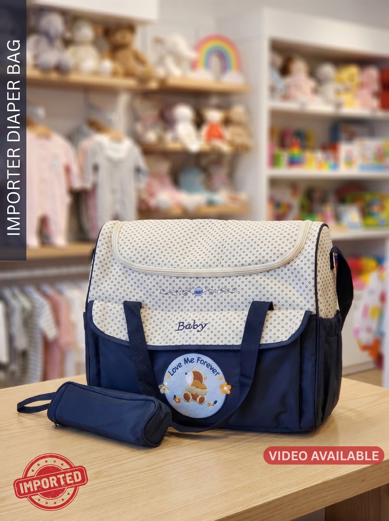 IMPORTED Love Me Forever 2-Piece Diaper Bag Set