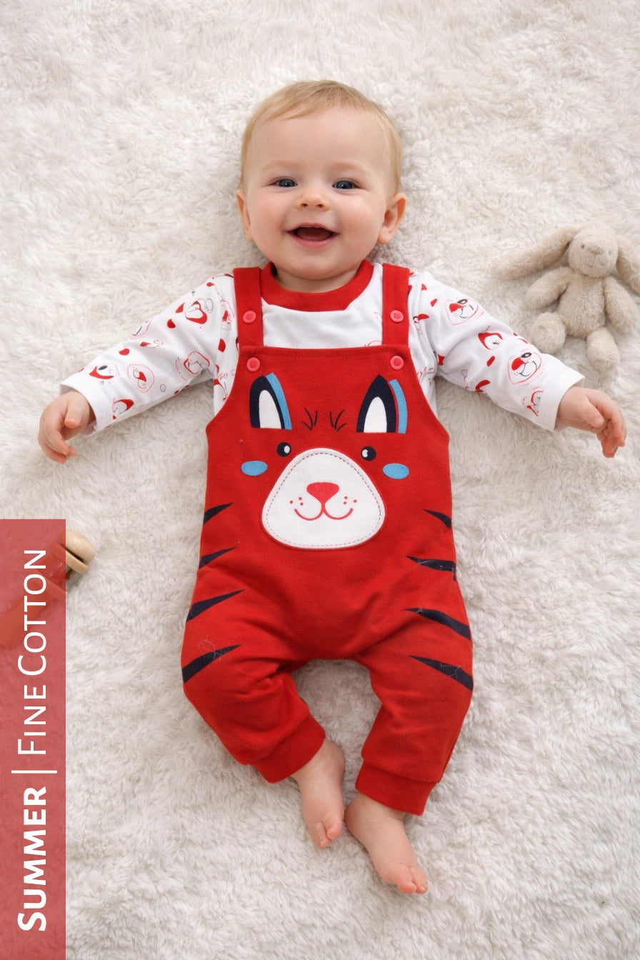 Eary Cat Romper Red - SUMMER FABRIC