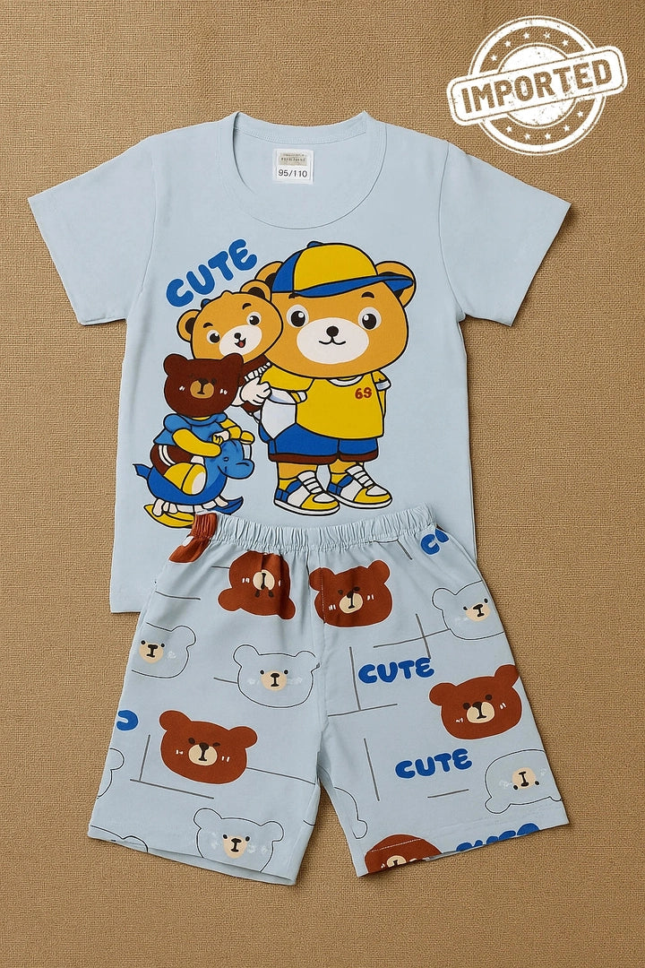 Cute Bear Character Suit IMPORTED Shirt + Short Set