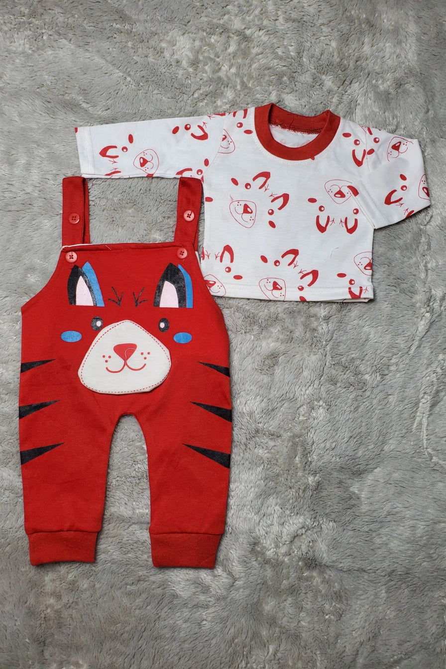 Eary Cat Romper Red - SUMMER FABRIC