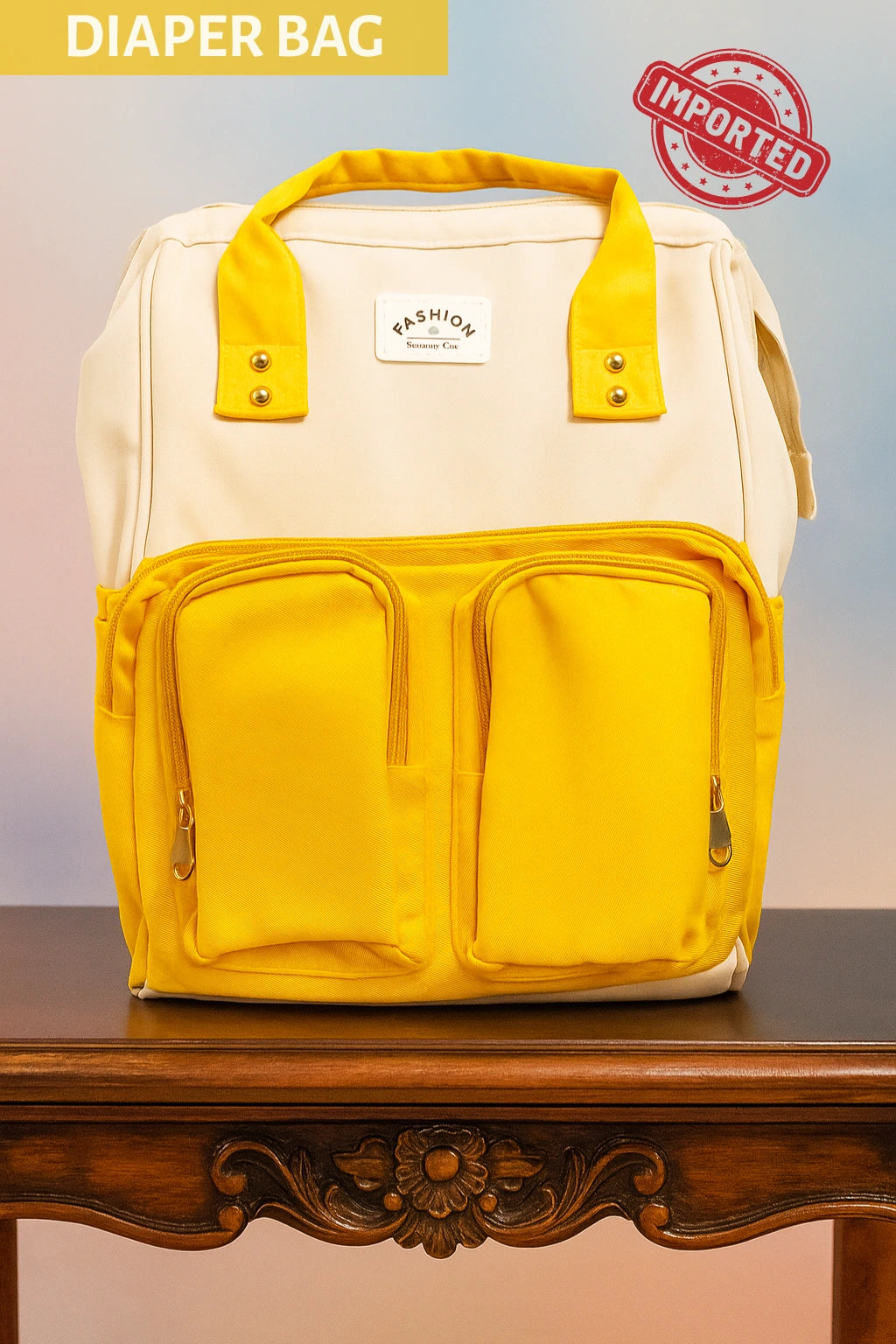 IMPORTED Diaper Bag CAMEL - 0-3Y