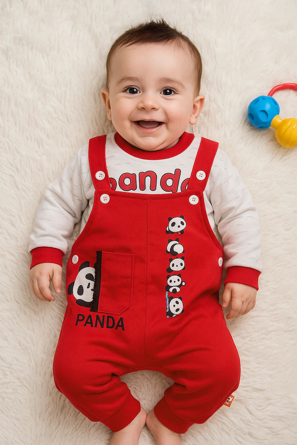 SLEEPY PANDA RD Romper - WINTER TERRY