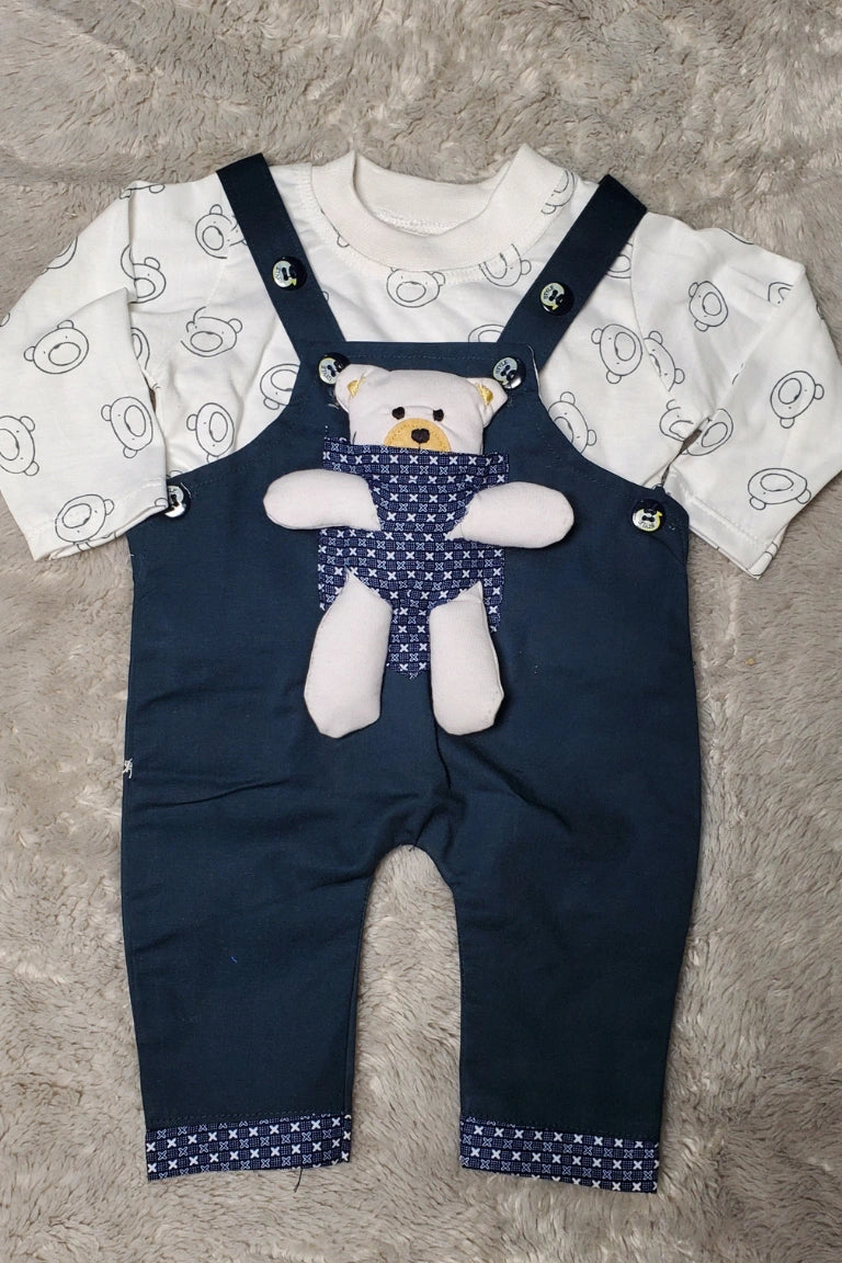 PARTY WEAR Green Bear Romper | SUMMER FABRIC