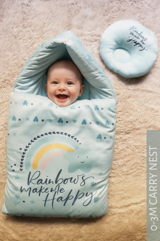 RAINBOW Velvet CARRY NEST Set 0-3M