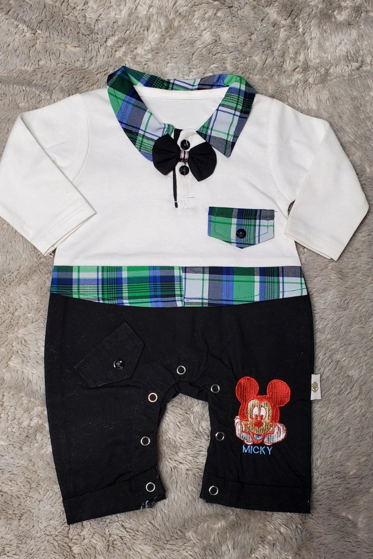 PARTY WEAR Tuxedo Mick Romper | SUMMER FABRIC