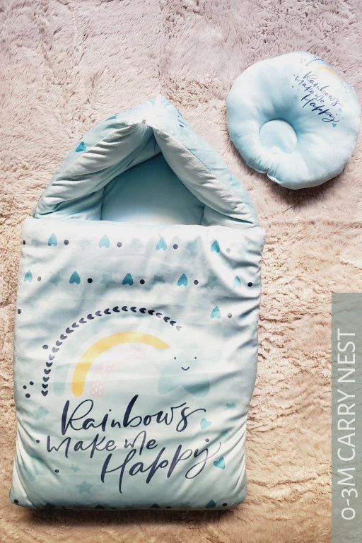 RAINBOW Velvet CARRY NEST Set 0-3M