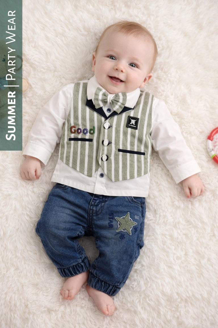 PARTY WEAR Tuxedo Good Green | SUMMER FABRIC