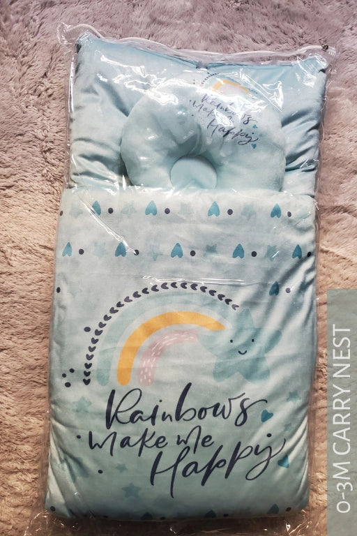 RAINBOW Velvet CARRY NEST Set 0-3M