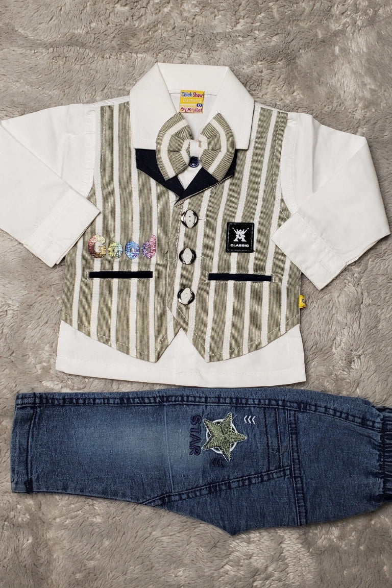 PARTY WEAR Tuxedo Good Green | SUMMER FABRIC