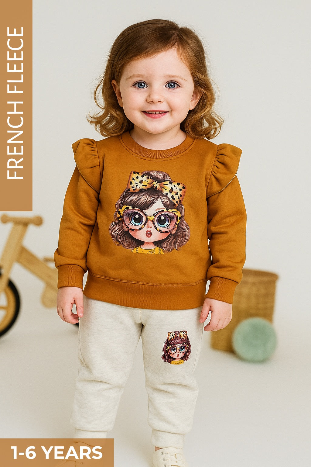 Bow Girl Coord Set - French Fleece