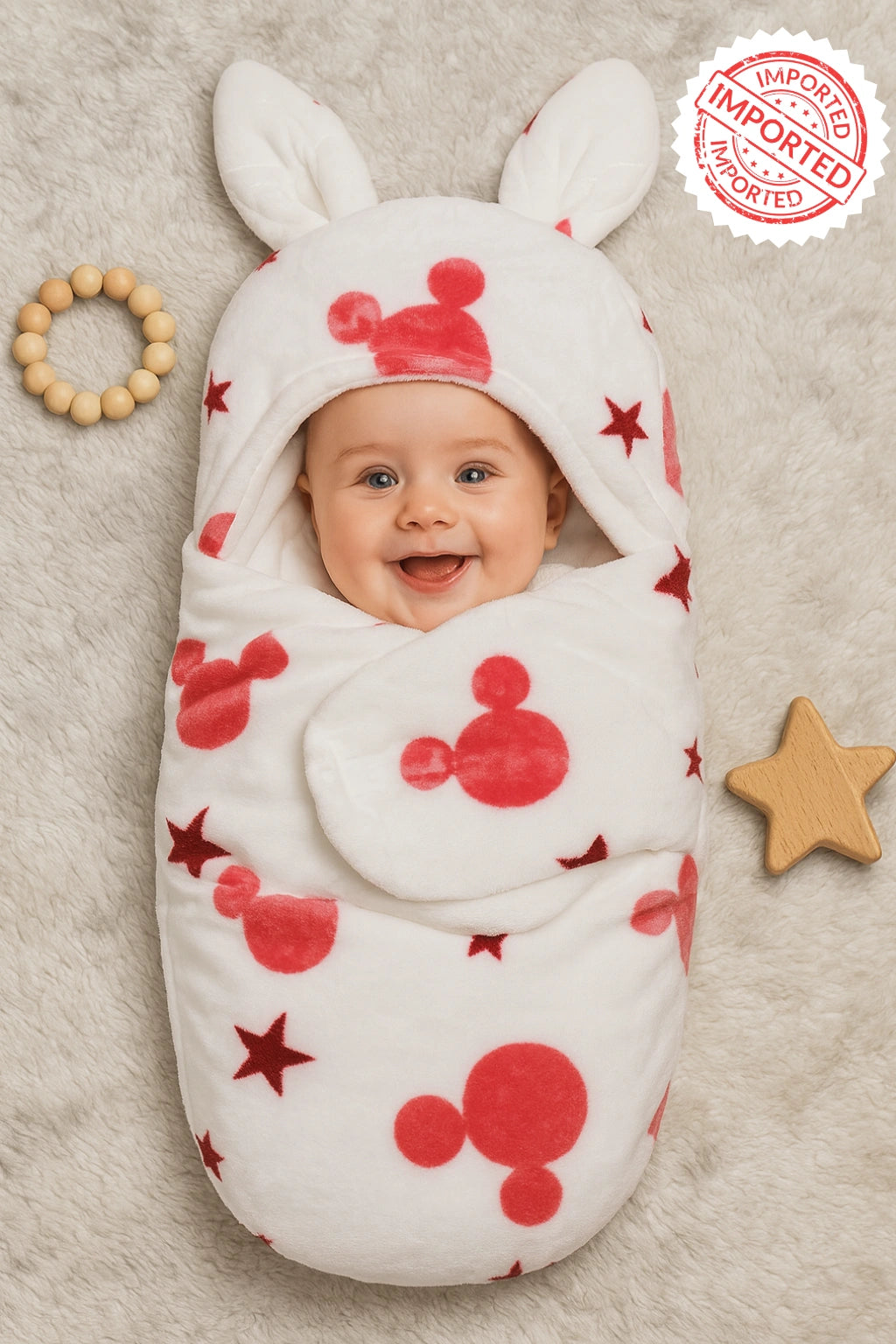 Imported Winter Swaddle Mick 0-3M Baby