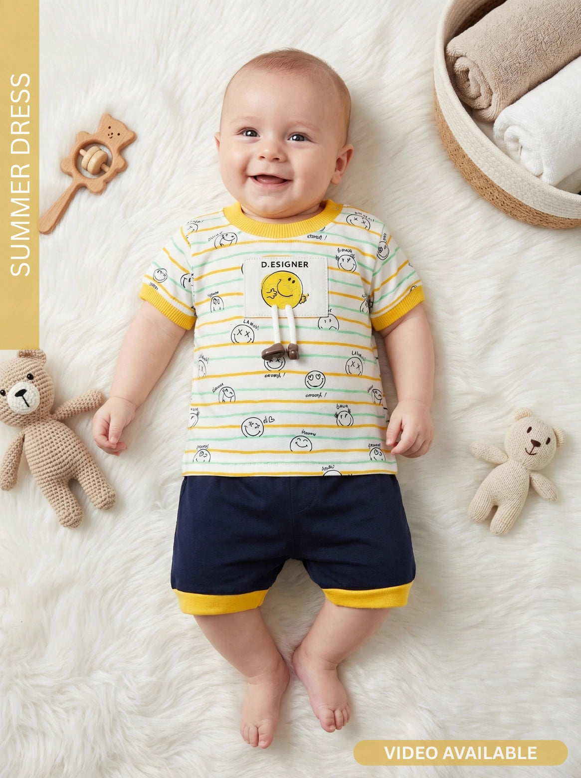 Happy Vibes Smiley YELLOW - Summer Set