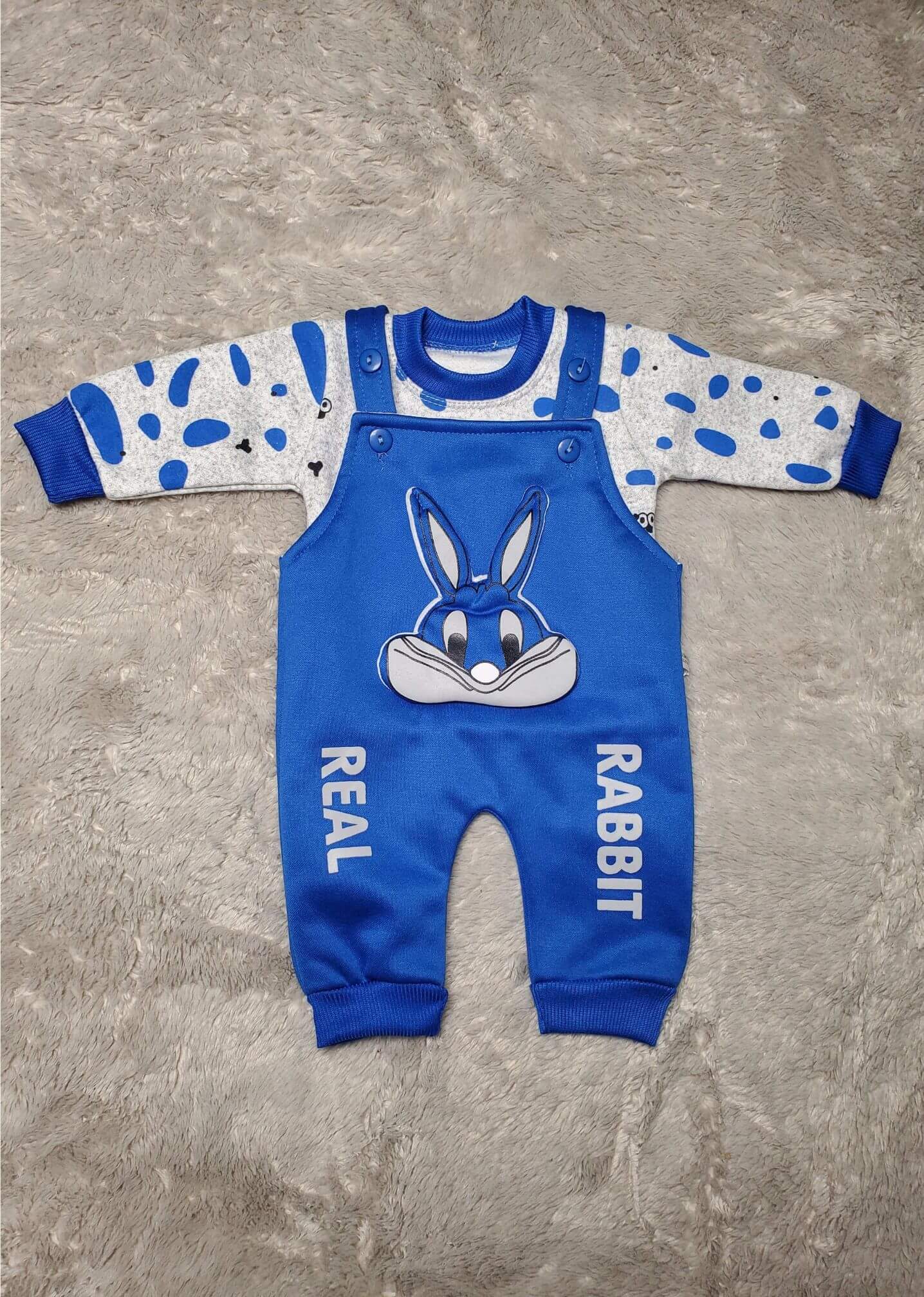 Bunny Blue Romper - China Fleece