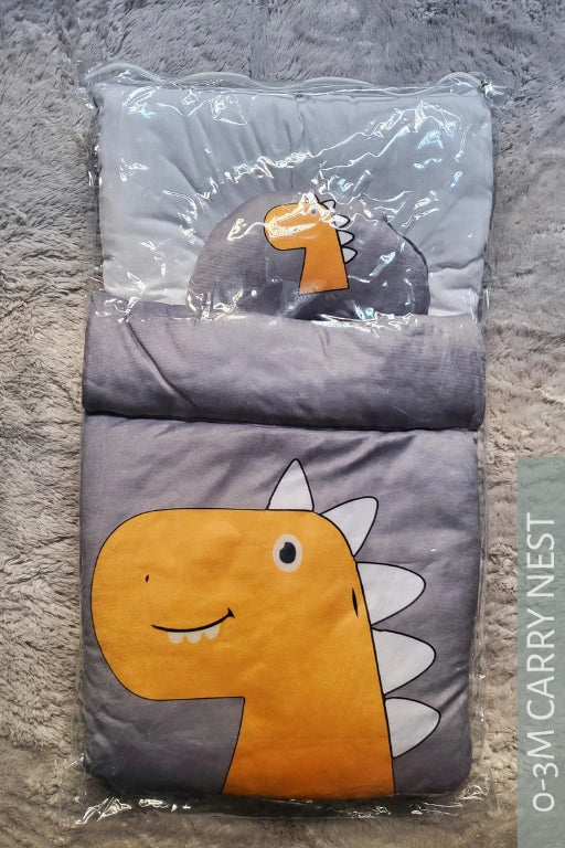 DINO Velvet CARRY NEST Set 0-3M