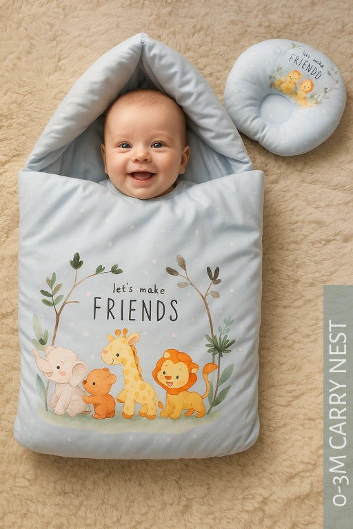 FRIENDS Velvet CARRY NEST Set 0-3M