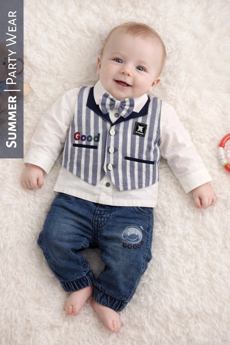 PARTY WEAR Tuxedo Good Gray | SUMMER FABRIC
