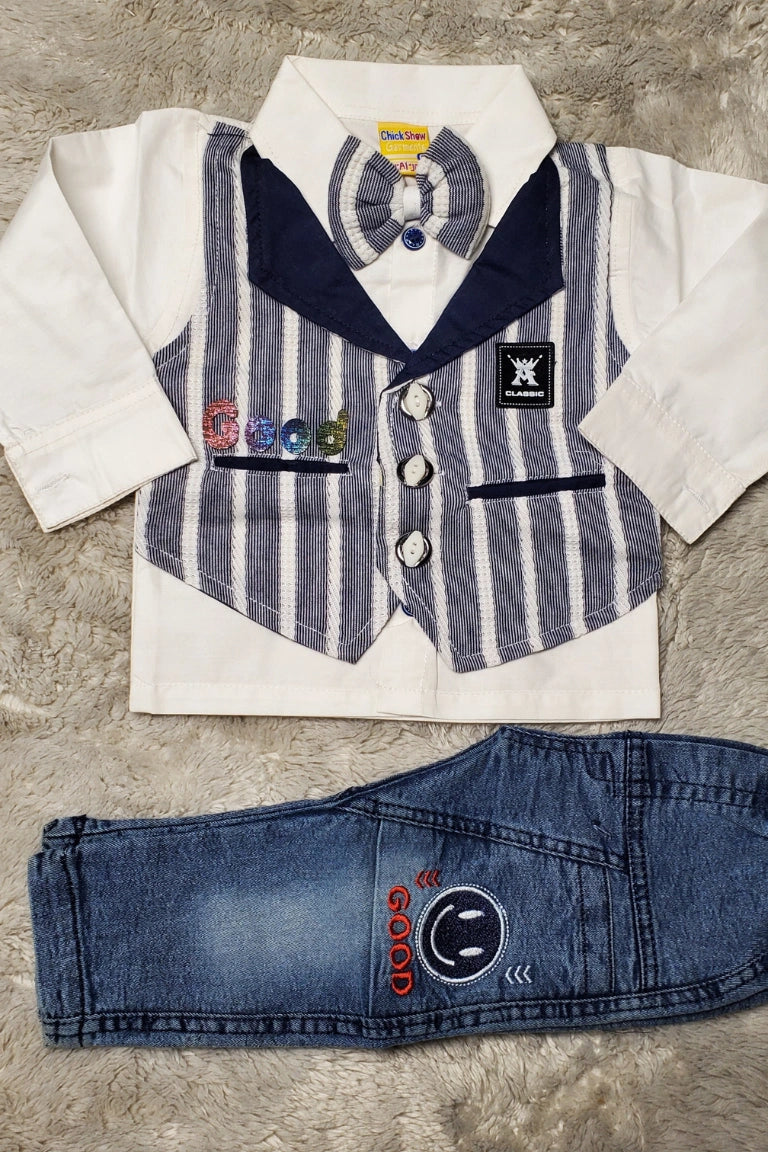 PARTY WEAR Tuxedo Good Gray | SUMMER FABRIC