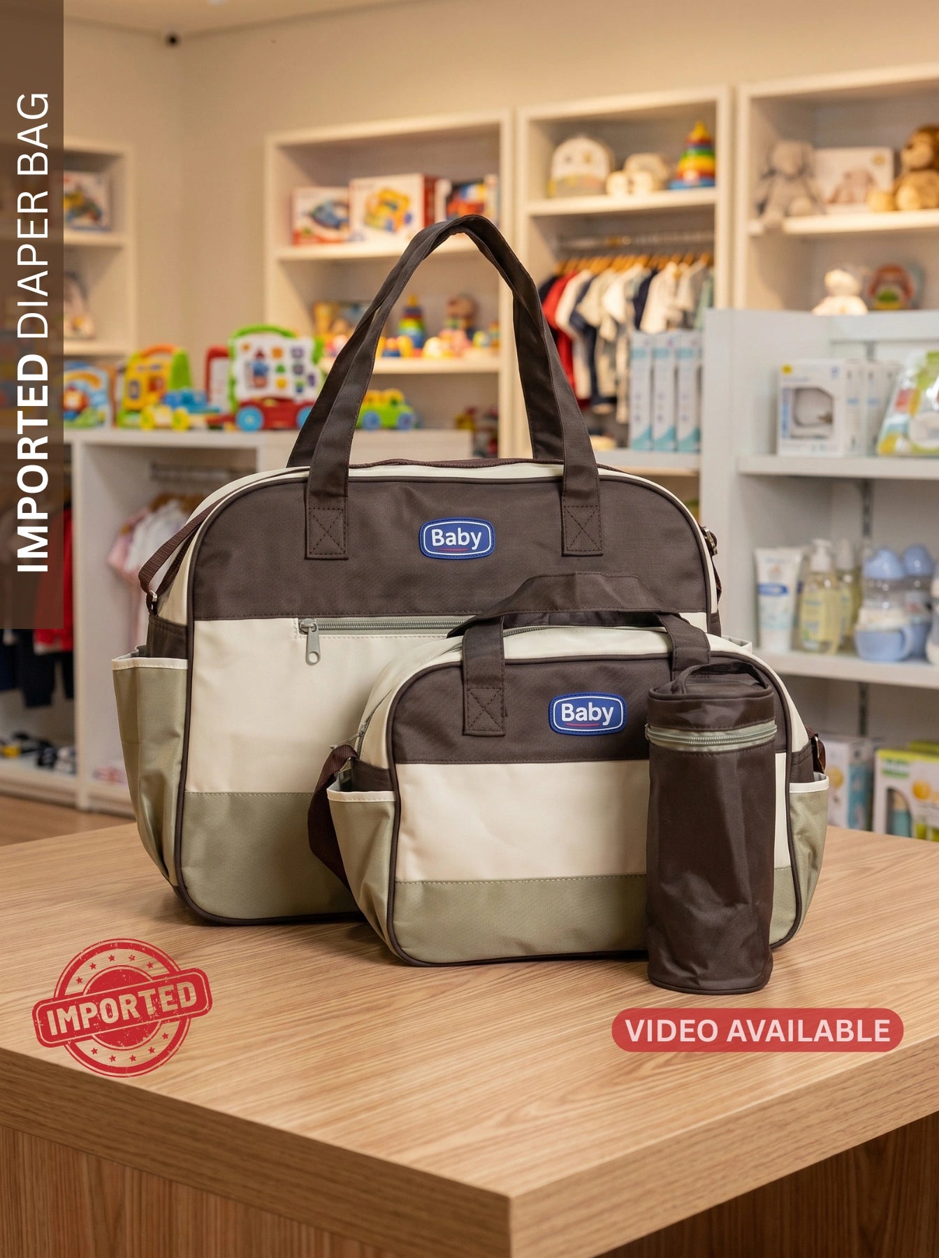 IMPORTED BABY 4 in 1 Diaper Bag Set | Maternity Backpack