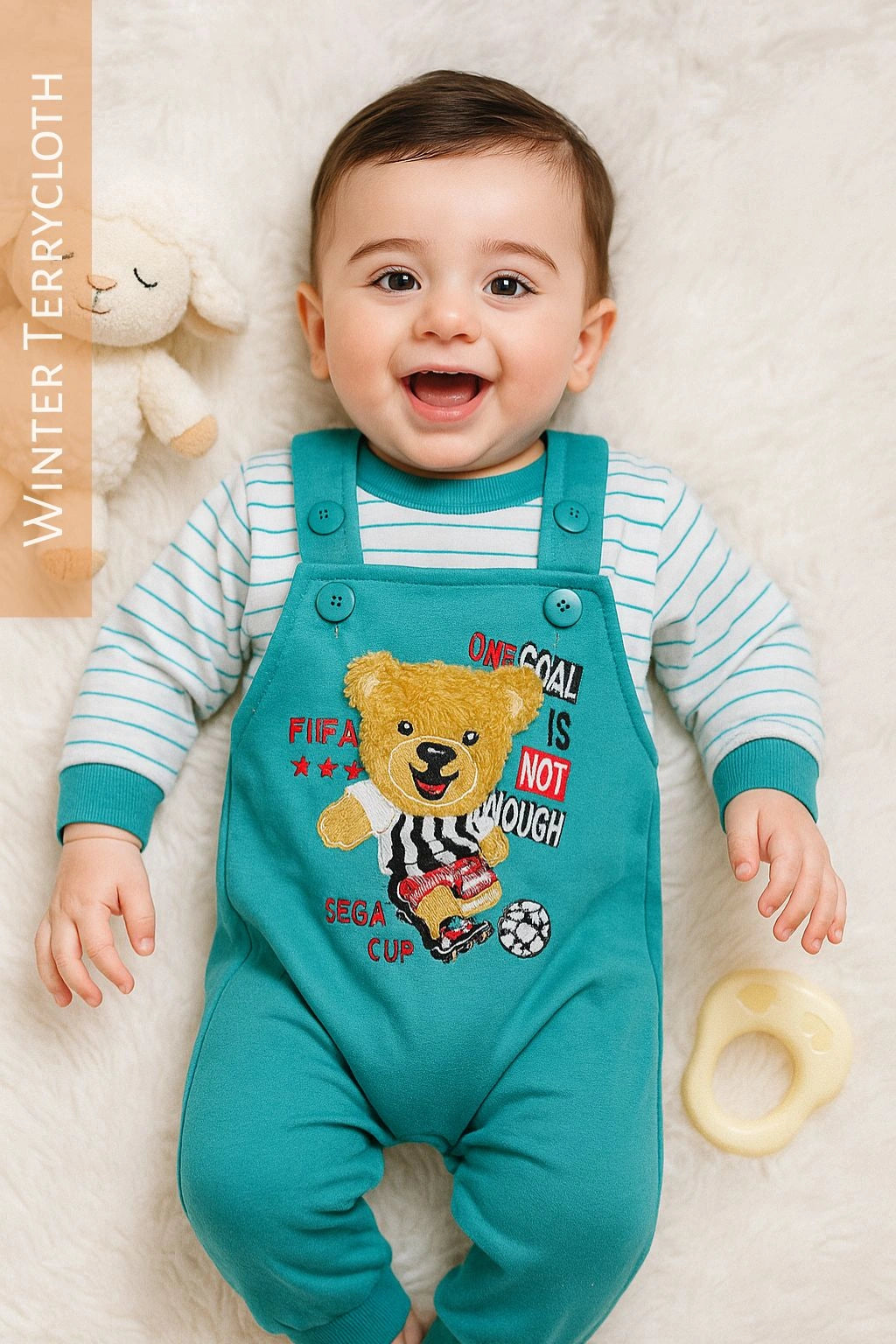 SEGA CUP Romper Blue - WINTER TERRY