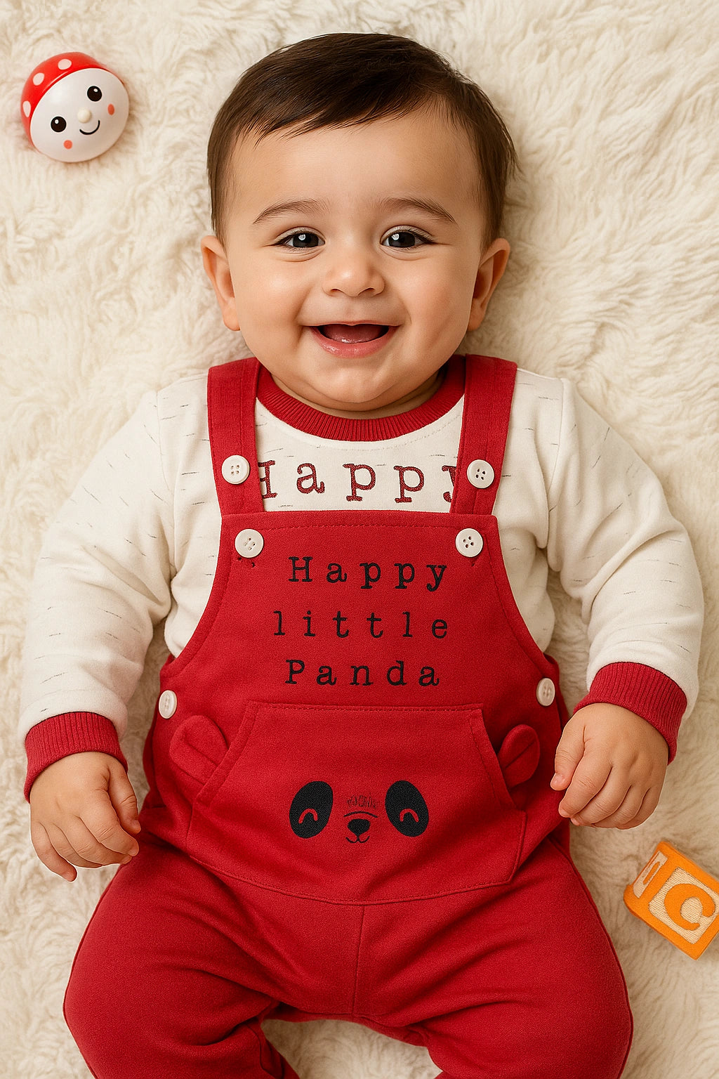 HAPPY PANDA RD Romper - WINTER TERRY