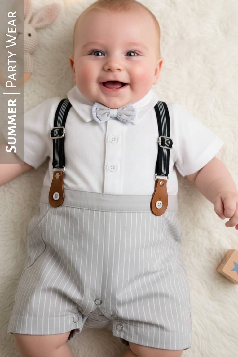 PARTY WEAR Tuxedo Lite Gray| SUMMER FABRIC