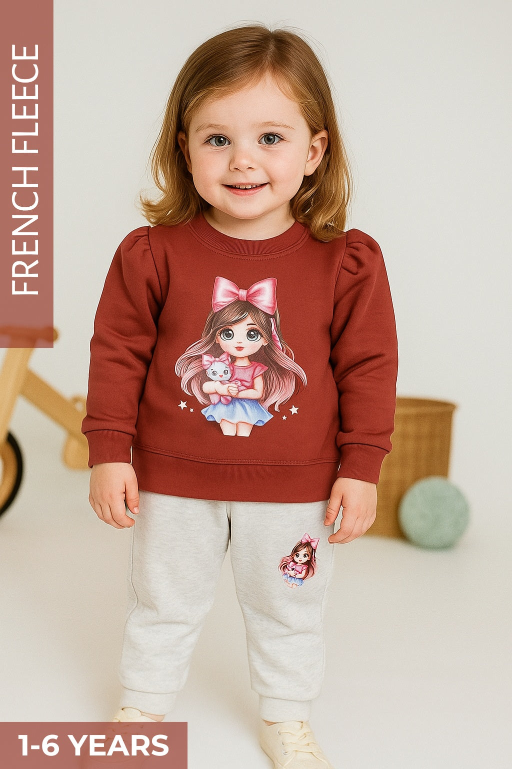 Unicorn Girl Coord Set - French Fleece