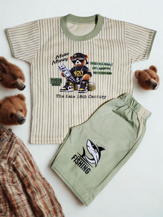 Make Money Bear LG Short + Shirt Set
