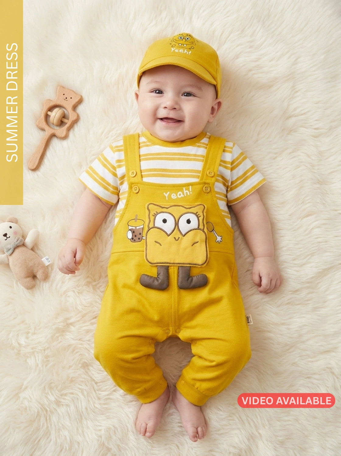 Yeah Sponge Romper CAMEL - SUMMER FABRIC