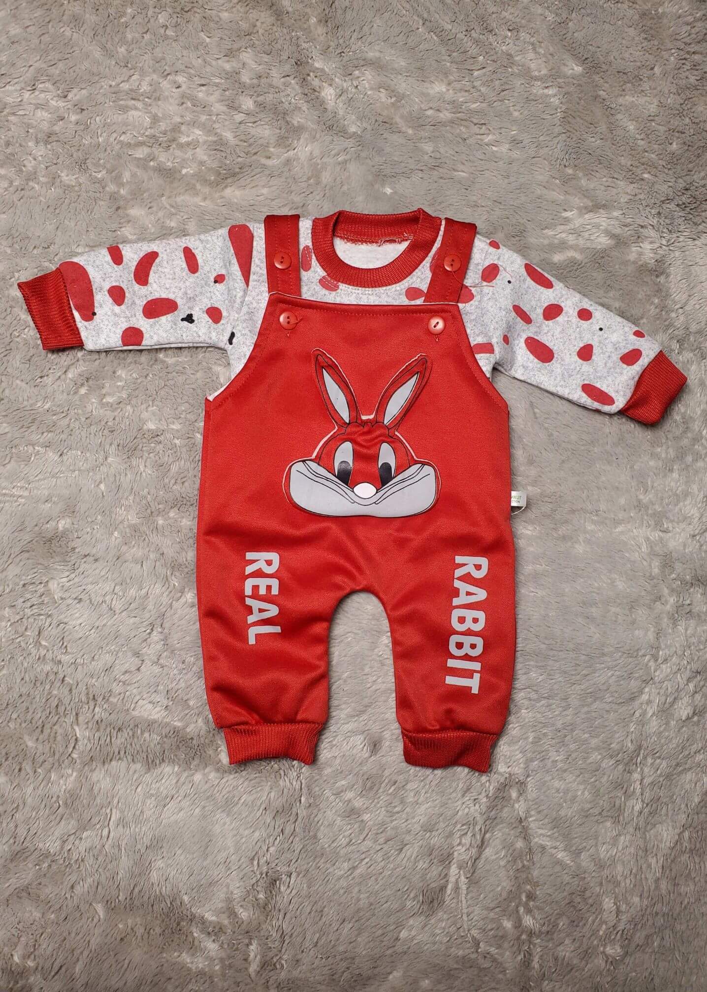 Bunny Red Romper - China Fleece